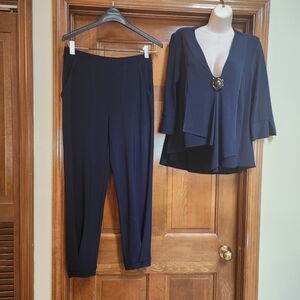Joseph Ribkoff Elegant Navy Pantsuit